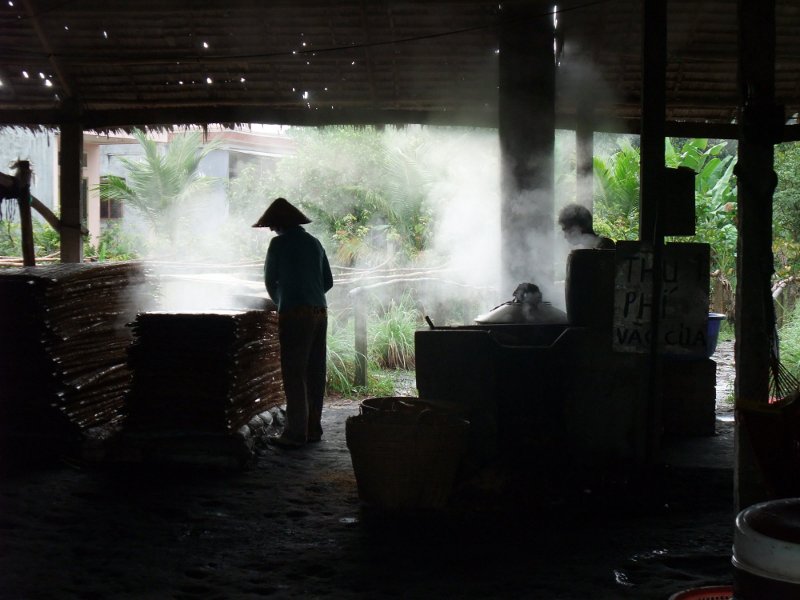 Rice noodle factory in Vietnam